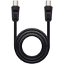 Nanocable Cable de Antenna TV 75 Ohm Macho/Hembra 1.80 Metros - Negro